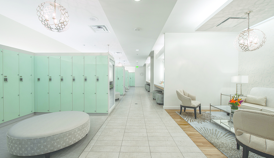 Facilities Cooper Aerobics Locker Room Column