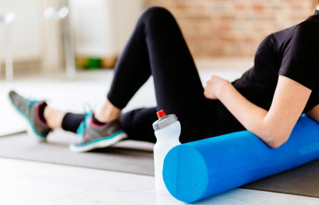 Fitness programming foam roller column