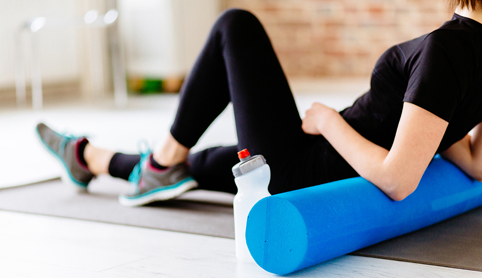 Fitness programming foam roller column